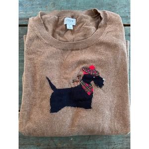 JCrew Scottie Dog Teddie Sweater L